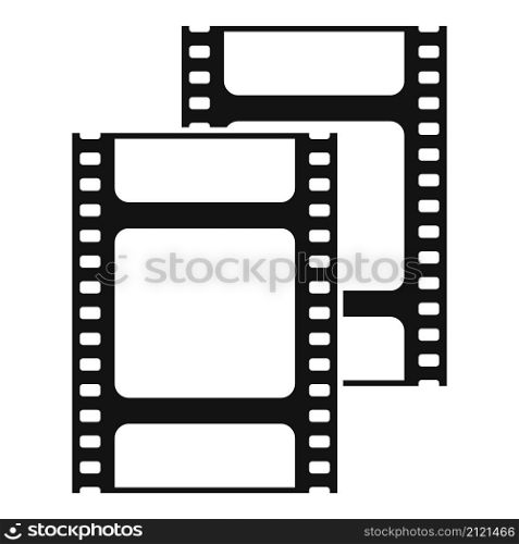 Negative film icon simple vector. Strip frame. Cinema film. Negative film icon simple vector. Strip frame
