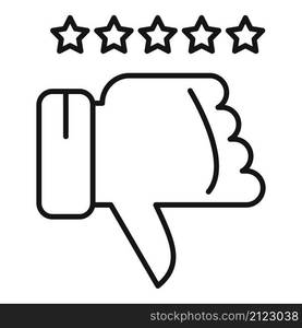 Negative product review icon outline vector. Online evaluation. Customer star. Negative product review icon outline vector. Online evaluation