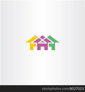 neighborhood house icon vector logo symbol design