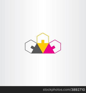 neighborhood houses vector icon design