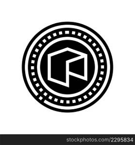 neo digital money glyph icon vector. neo digital money sign. isolated contour symbol black illustration. neo digital money glyph icon vector illustration