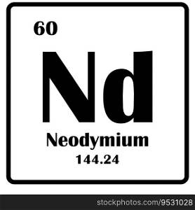 Neodymium Element icon vector illustration symbol design
