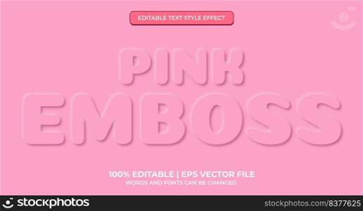 Neomorphic text effect. Neomorphisme emboss 3d simple pink modern editable text effect