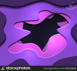 Neon abstract illustration with 3d element cut out of paper. Vector element for your design. Neon abstract illustration with 3d element cut out of paper.