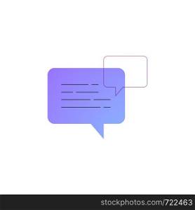 Neon chat bubbles vector line icon isolated on white background. Chat bubbles line icon for infographic, website or app.. Neon chat bubbles vector line icon.