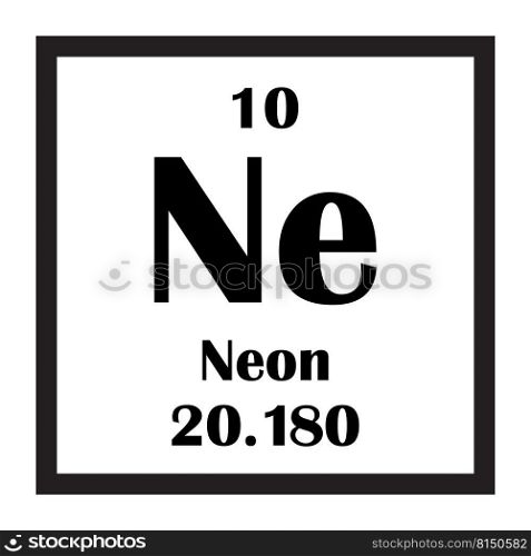 Neon chemical element icon vector illustration design