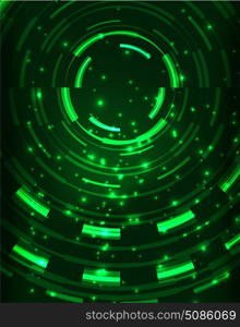 Neon circles abstract background. Neon green circles vector abstract pattern background