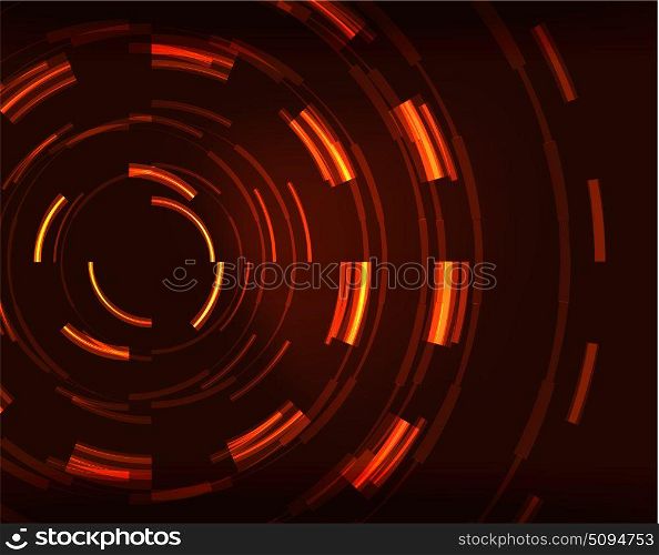 Neon circles abstract background. Neon orange circles vector abstract pattern background