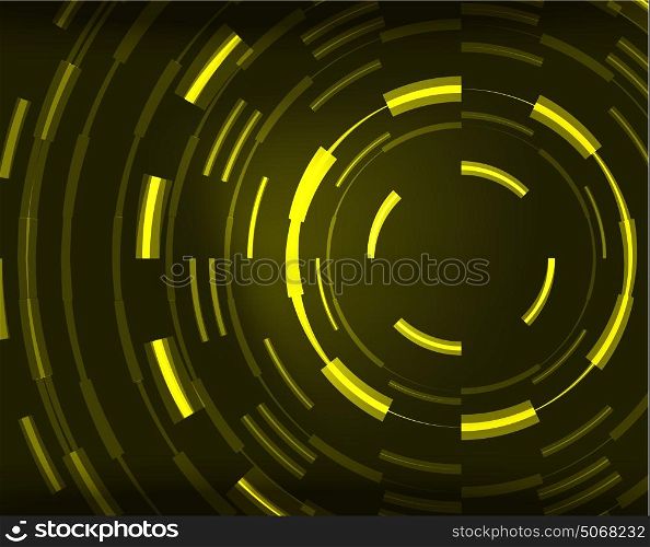 Neon circles abstract background. Neon yellow circles vector abstract pattern background