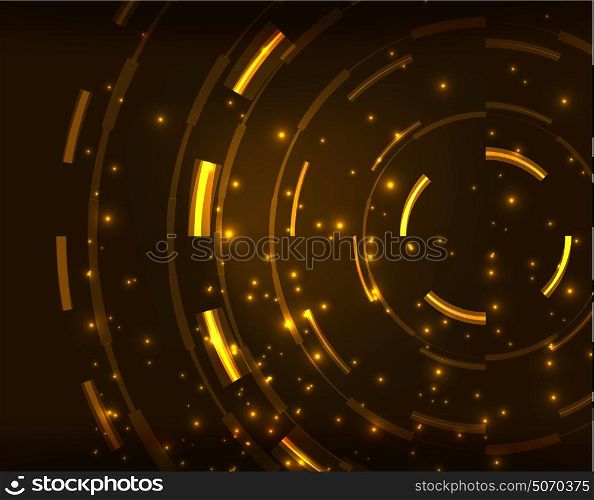 Neon circles abstract background. Neon yellow circles vector abstract pattern background