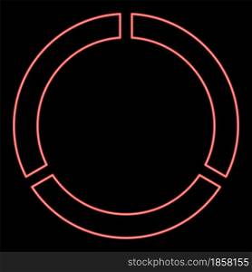 Neon data sign red color vector illustration flat style light image. Neon data sign red color vector illustration flat style image