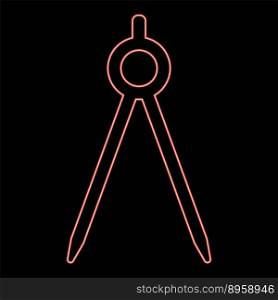 Neon divider circulus Circinus red color vector illustration image flat style light. Neon divider circulus Circinus red color vector illustration image flat style