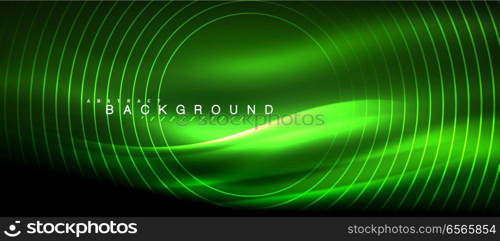 Neon glowing lines, magic energy space light concept, abstract background wallpaper design. Neon glowing lines, magic energy space light concept, abstract background wallpaper design, vector illustration