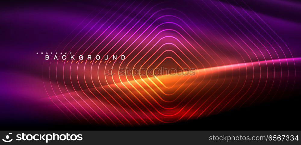 Neon glowing lines, magic energy space light concept, abstract background wallpaper design. Neon glowing lines, magic energy space light concept, abstract background wallpaper design, vector illustration