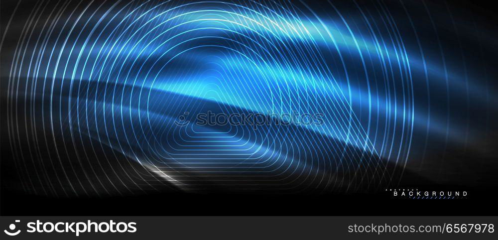 Neon glowing lines, magic energy space light concept, abstract background wallpaper design. Neon glowing lines, magic energy space light concept, abstract background wallpaper design, vector illustration