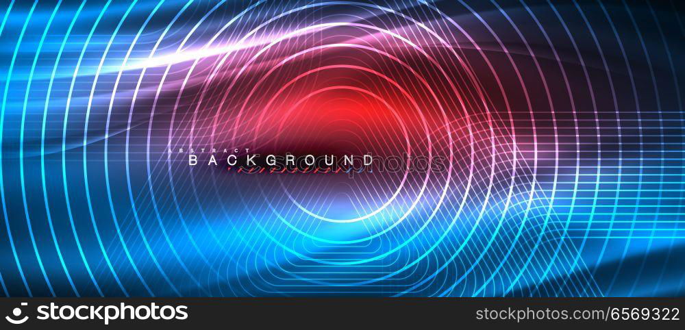 Neon glowing lines, magic energy space light concept, abstract background wallpaper design. Neon glowing lines, magic energy space light concept, abstract background wallpaper design, vector illustration