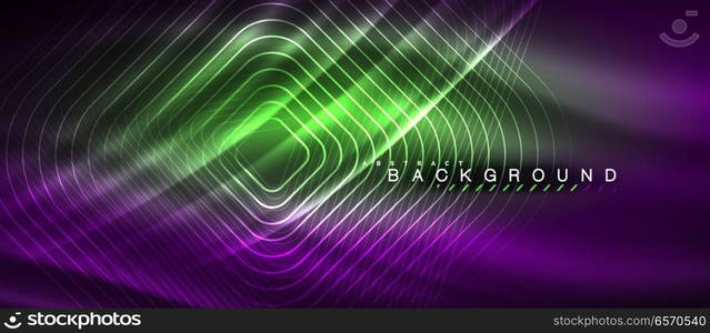 Neon glowing lines, magic energy space light concept, abstract background wallpaper design. Neon glowing lines, magic energy space light concept, abstract background wallpaper design, vector illustration