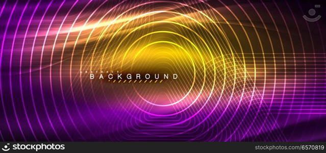 Neon glowing lines, magic energy space light concept, abstract background wallpaper design. Neon glowing lines, magic energy space light concept, abstract background wallpaper design, vector illustration