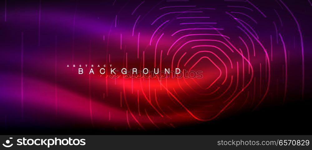 Neon glowing lines, magic energy space light concept, abstract background wallpaper design. Neon glowing lines, magic energy space light concept, abstract background wallpaper design, vector illustration