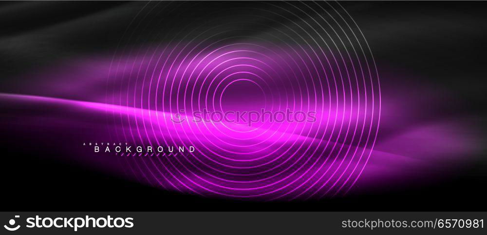 Neon glowing lines, magic energy space light concept, abstract background wallpaper design. Neon glowing lines, magic energy space light concept, abstract background wallpaper design, vector illustration