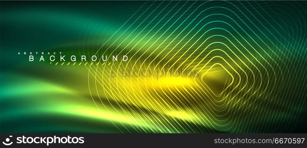 Neon glowing lines, magic energy space light concept, abstract background wallpaper design. Neon glowing lines, magic energy space light concept, abstract background wallpaper design, vector illustration