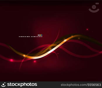 Neon glowing lines with glittering abstract background