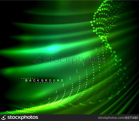 Neon glowing techno lines, hi-tech futuristic abstract background template with square shapes. Neon glowing techno lines, hi-tech futuristic abstract background template with square shapes. Vector illustration