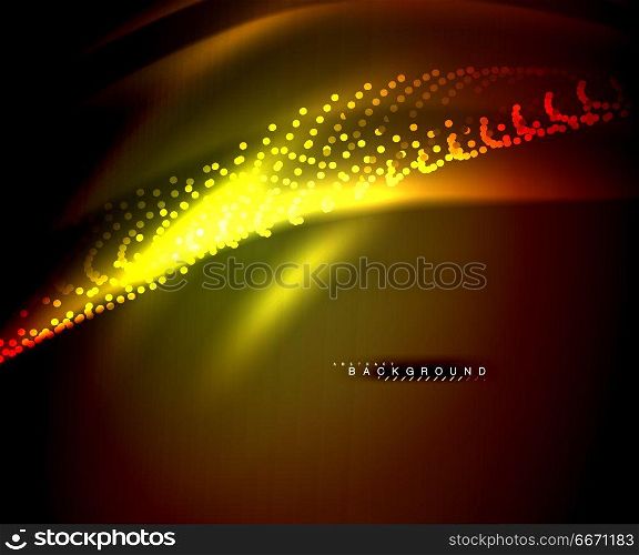 Neon glowing techno lines, hi-tech futuristic abstract background template with square shapes. Neon glowing techno lines, hi-tech futuristic abstract background template with square shapes. Vector illustration