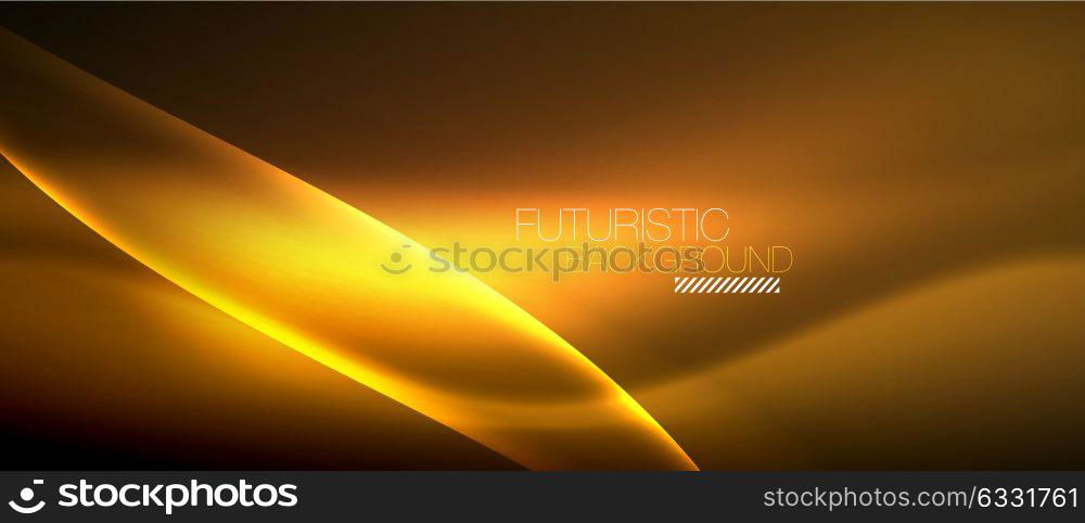 Neon glowing wave, magic energy and light motion background. Neon glowing wave, magic energy and light motion background. Vector wallpaper template