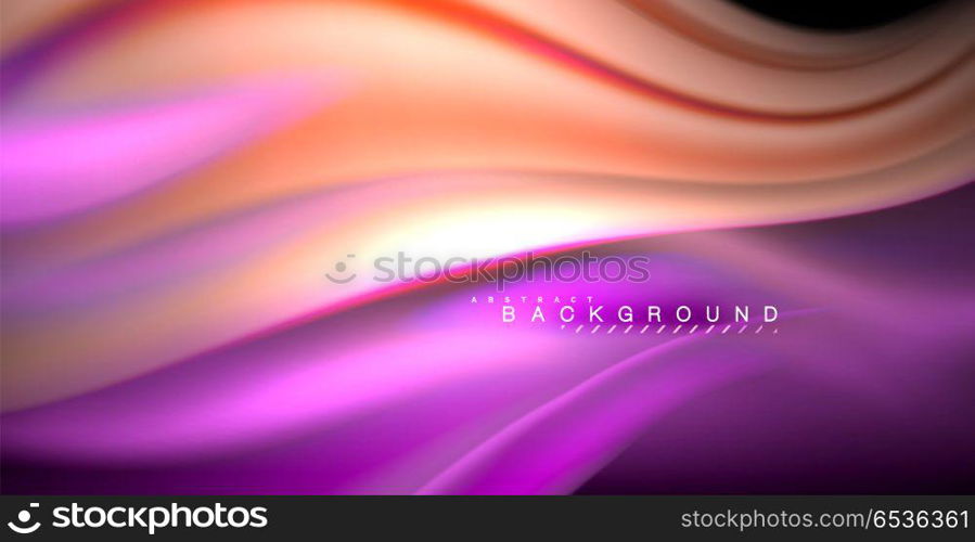 Neon glowing wave, magic energy and light motion background. Neon glowing wave, magic energy and light motion background. Vector illustration