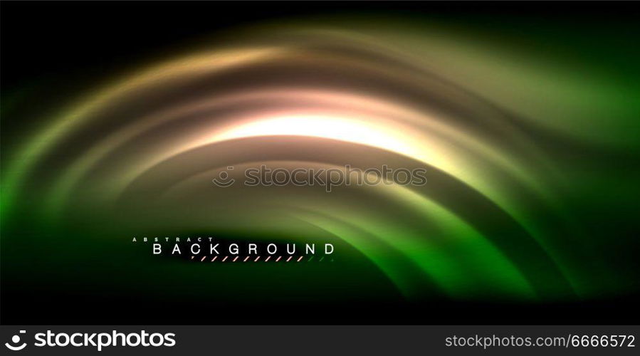 Neon glowing wave, magic energy and light motion background. Neon glowing wave, magic energy and light motion background. Vector illustration