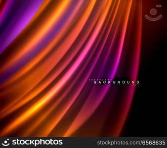 Neon glowing wave, magic energy and light motion background. Vector wallpaper template. Neon glowing wave, magic energy and light motion background. Vector wallpaper template, illustration