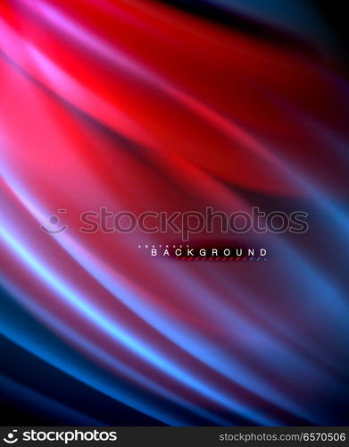 Neon glowing wave, magic energy and light motion background. Vector wallpaper template. Neon glowing wave, magic energy and light motion background. Vector wallpaper template, illustration