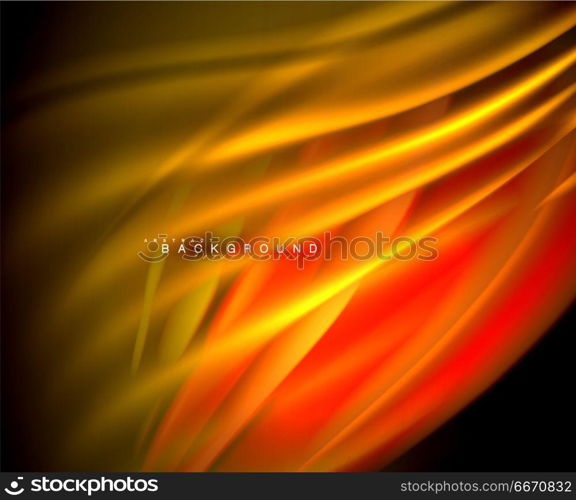 Neon glowing wave, magic energy and light motion background. Vector wallpaper template. Neon glowing wave, magic energy and light motion background. Vector wallpaper template, illustration