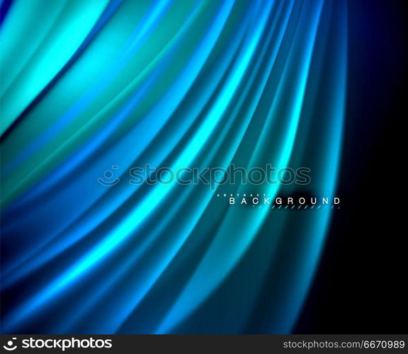 Neon glowing wave, magic energy and light motion background. Vector wallpaper template. Neon glowing wave, magic energy and light motion background. Vector wallpaper template, illustration