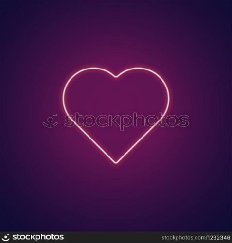 neon heart romantic concept valentine day vector illustration