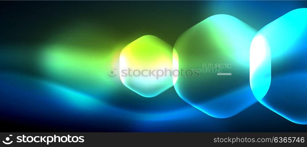 Neon hexagon background. Neon hexagon vector abstract background