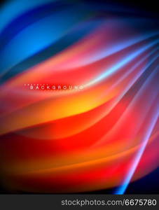 Neon holographic fluid color wave for web, wallpaper, pattern, texture and background. Neon holographic fluid color wave for web, wallpaper, pattern, texture and background. Vector illustration