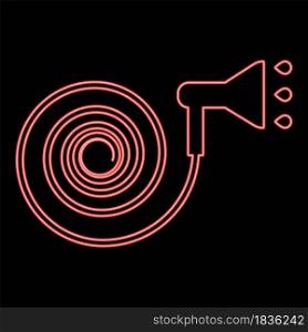 Neon jets of water irrigates red color vector illustration flat style light image. Neon jets of water irrigates red color vector illustration flat style image