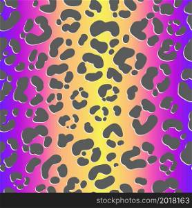 Neon leopard seamless pattern. Bright colored spotted background. Vector rainbow animal print. Neon leopard seamless pattern. Bright colored spotted background. Vector rainbow animal print.