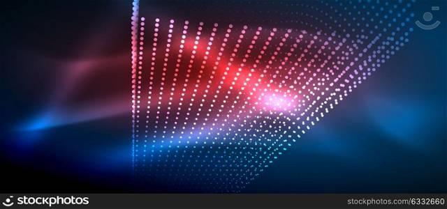 Neon light effects, particles. Neon light effects, particles, big data illustration concept, vector