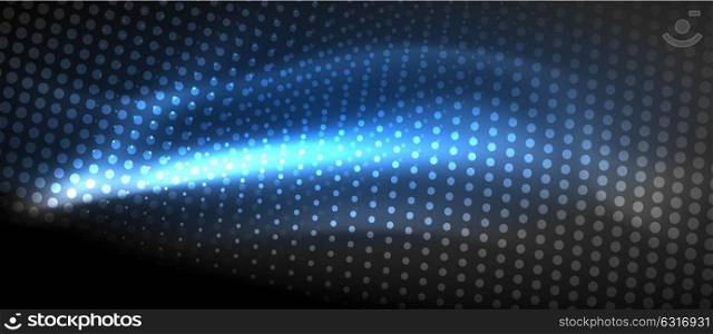 Neon light effects, particles. Neon light effects, particles, big data illustration concept, vector, blue color