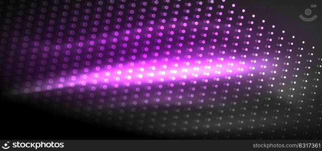 Neon light effects, particles. Neon light effects, particles, big data illustration concept, vector, purple color