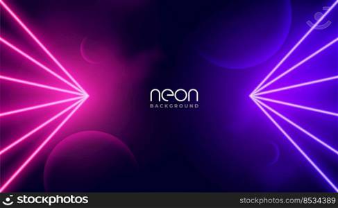 neon light lines with pointed end geometric background