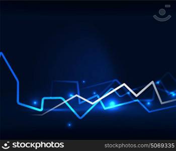 Neon lightning vector background. Neon blue lightning vector background template