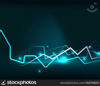 Neon lightning vector background. Neon blue lightning vector background template