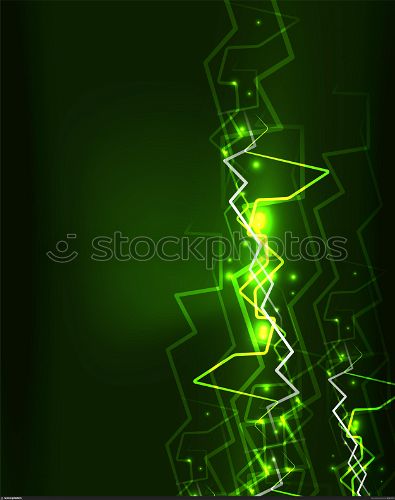 Neon lightning vector background. Neon green lightning vector background template