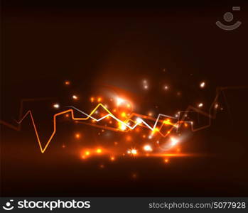 Neon lightning vector background. Neon lightning vector background template