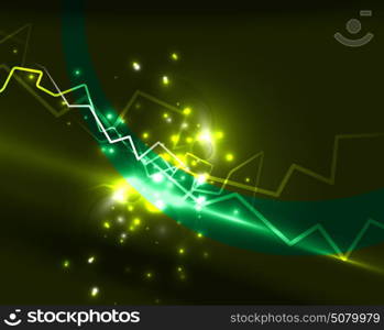 Neon lightning vector background. Neon lightning vector background template