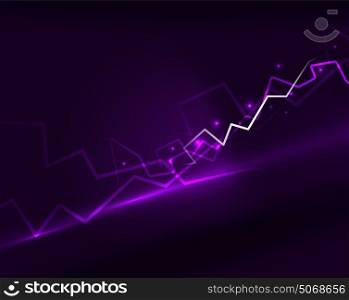Neon lightning vector background. Neon purple lightning vector background template
